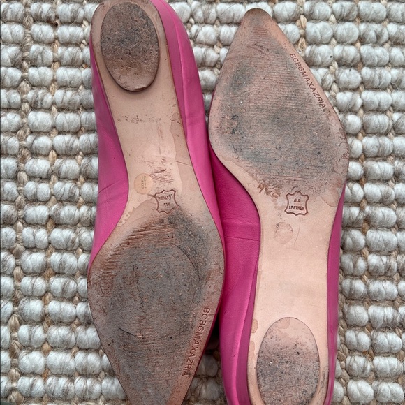 BCBGMaxAzria Pink Leather Flats - Picture 7 of 8